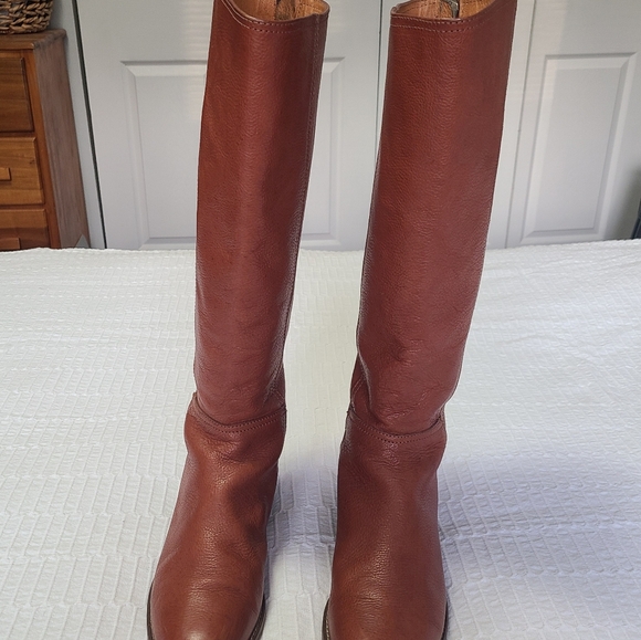 Madewell Sidney Women's Classic Knee High Tall Brown Leather Riding Boots Sz 9 - Picture 14 of 14